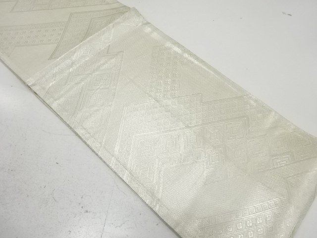  アンティーク　佐賀錦　古典柄織り出し袋帯（材料）